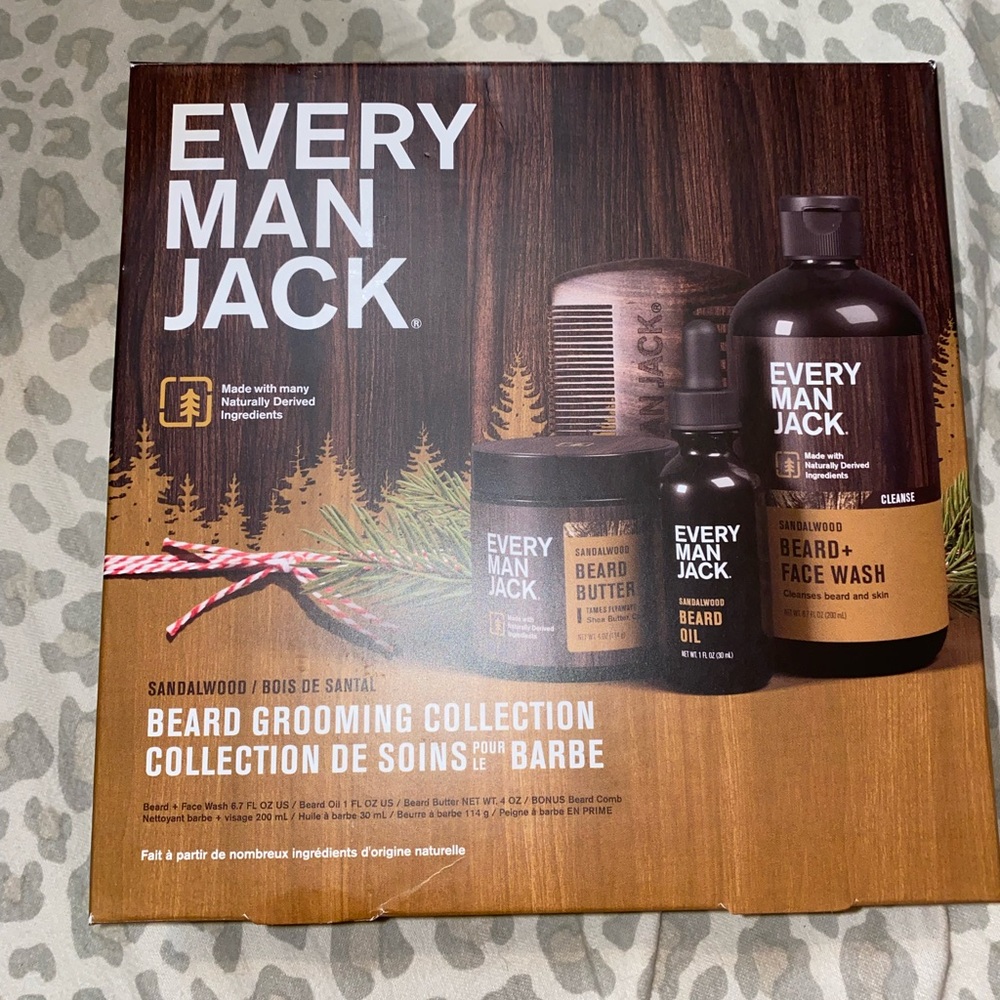 Every Man Jack Beard Grooming Set - Black and Brown